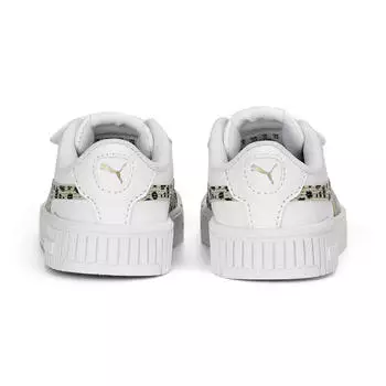 Детские кроссовки Carina 2.0 Animal PUMA, белый/черный/бежевый