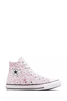 Детские кроссовки Chuck Taylor Junior Trainers с цветочным принтом Converse, фиолетовый