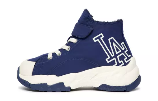 Детские кроссовки Chunky High Lifestyle Shoes Kids High-top Blue Mlb
