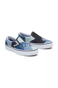Детские кроссовки Classic Slip-On Patchwork Vans, синий