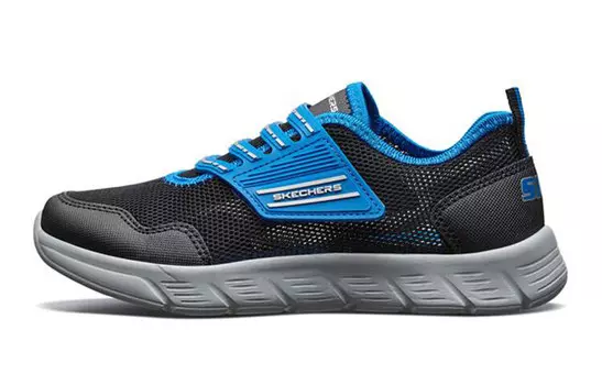 Детские кроссовки Comfy Flex 1.0 GS Low-top черного/королевского синего цвета Skechers