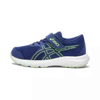 Детские кроссовки CONTEND 9 PS Low-top Белые/Королевские синие/Зеленые папоротники Asics, синий/белый