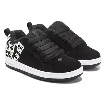 Детские кроссовки court graffik для малышей/подростков Dc Shoes, black/leopard