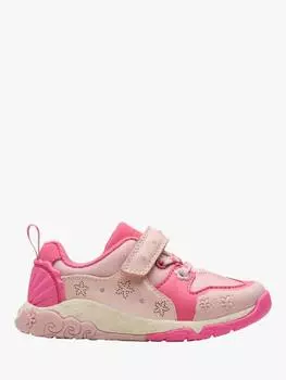 Детские кроссовки для малышей tidal shell Clarks, цвет Pink Combi