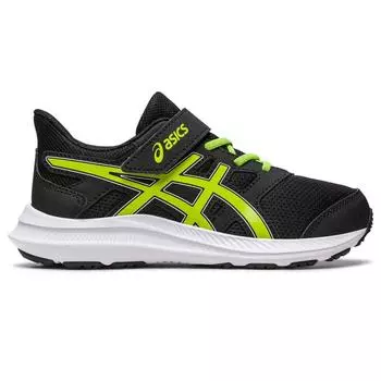 Детские кроссовки для мультиспорта — ASICS Jolt 4 PS — черный/лаймовый Zest, цвет blanco