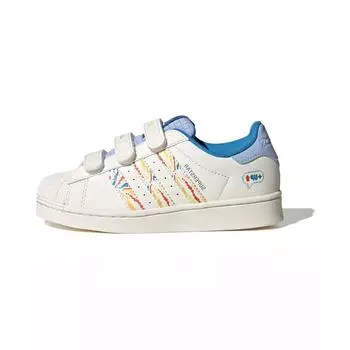 Детские кроссовки для скейтбординга adidas originals Superstar Series PS, White/Blue