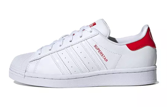 Кроссовки Adidas Superstar White Scarlet Youth