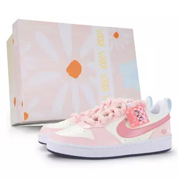 Детские кроссовки для скейтбординга Court Borough GS Low-top White Nike, розовый