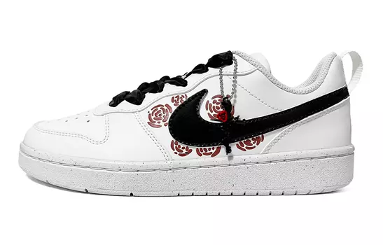 Детские кроссовки для скейтбординга Court Borough GS Low-top черного цвета Nike, белый