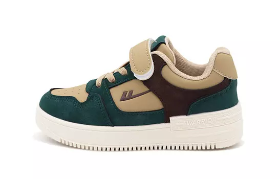 Детские кроссовки для скейтбординга, детские, низкие, коричневые Warrior, желтый