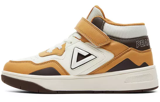 Детские кроссовки для скейтбординга GS High-top Brown Peak, белый