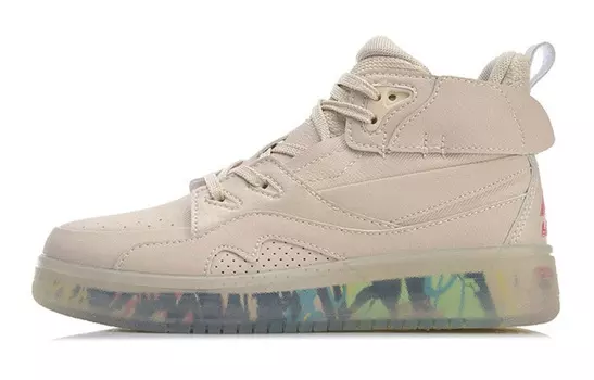 Детские кроссовки для скейтбординга GS High-top бежевые Lining Young