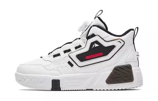 Детские кроссовки для скейтбординга GS High-top белые/черные Anta Kids, красный