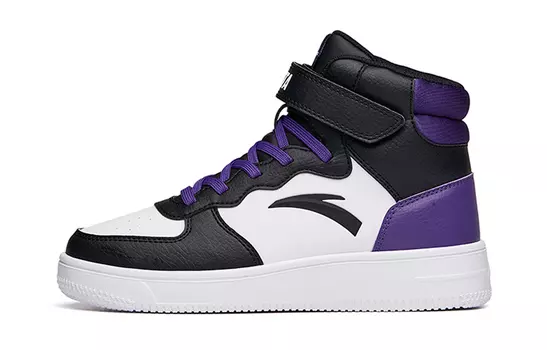 Детские кроссовки для скейтбординга GS High-top белые/черные/фиолетовые Anta Kids
