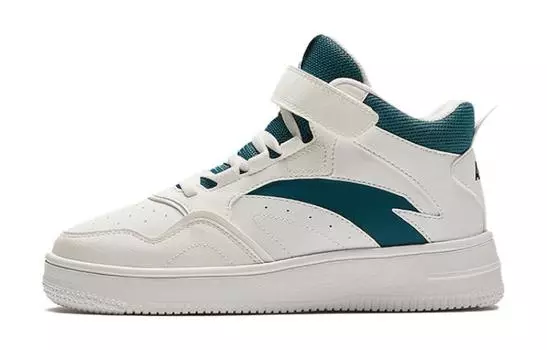 Детские кроссовки для скейтбординга GS High-top белые/зеленые Anta Kids, зеленый