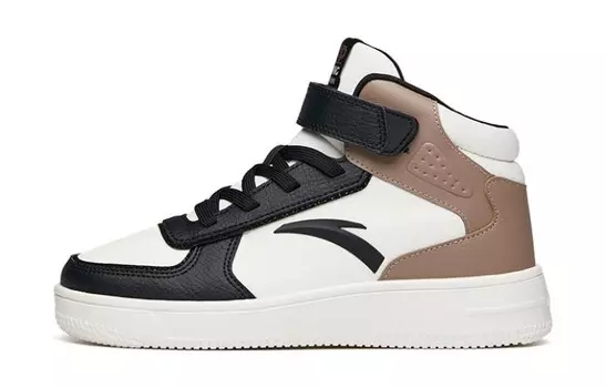 Детские кроссовки для скейтбординга GS High-top Белые/черные/кофейные Anta Kids