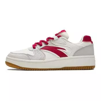 Детские кроссовки для скейтбординга GS Low-top Ivory White / One-degree Grey / Raspberry Red Anta Kids, серый