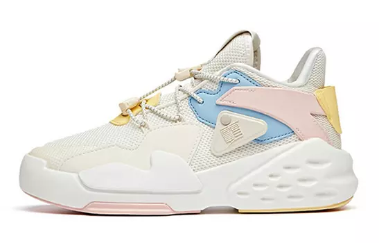 Детские кроссовки для скейтбординга GS Low-top светло-бежевый / гусино-желтый / детская присыпка Anta Kids