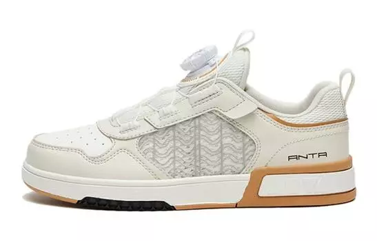 Детские кроссовки для скейтбординга GS Low-top Белые/серые/коричневые Anta Kids