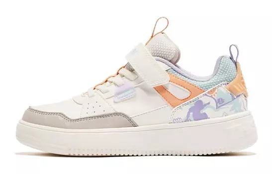 Детские кроссовки для скейтбординга GS Low-top белые/оранжевые/фиолетовые Qiaodan