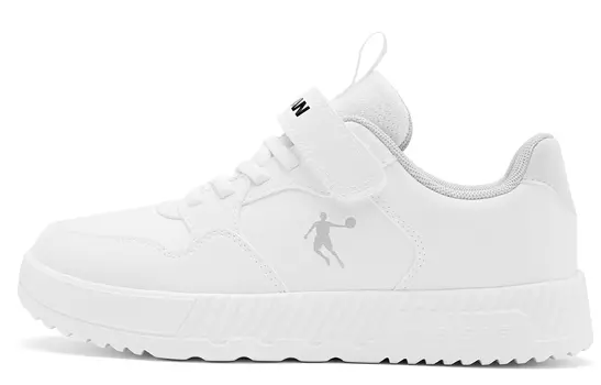 Детские кроссовки для скейтбординга GS Low-top White/Silver Qiaodan, белый