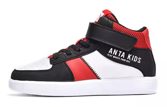 Детские кроссовки для скейтбординга GS Low-top белые/черные/красные Anta Kids