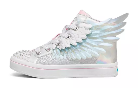 Детские кроссовки для скейтбординга GS Mid-top Silver/Pink Skechers