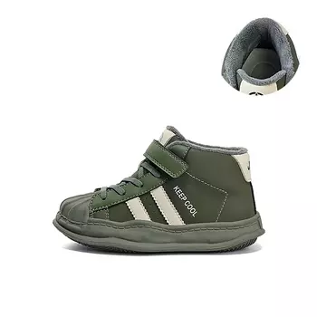 Детские кроссовки для скейтбординга Kids High-top White/green Jeep, хаки/слоновая кость