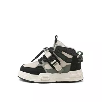 Детские кроссовки для скейтбординга Kids High-top Vintage Black Jeep, черный