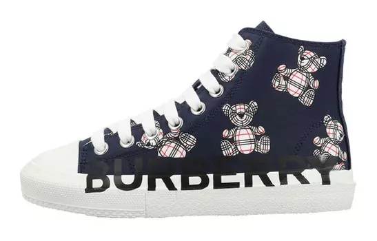 Детские кроссовки для скейтбординга Kids High-top University Blue/White/Black Burberry