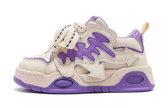 Детские кроссовки для скейтбординга Kids Low-top Sail/Coconut Milk/Platinum Violet C°Banner, белый/фиолетовый