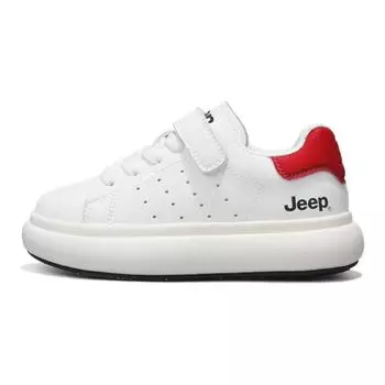 Детские кроссовки для скейтбординга Kids Low-top White/Red Jeep, белый/красный
