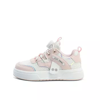 Детские кроссовки для скейтбординга Kids Low-top White/Pink Jeep, розовый