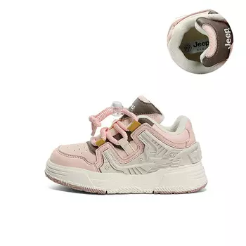 Детские кроссовки для скейтбординга Kids Low-top Pink/Yellow Jeep, розовый