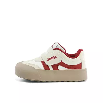 Детские кроссовки для скейтбординга Kids Low-top бежевый/красный Jeep, бежевый/красный