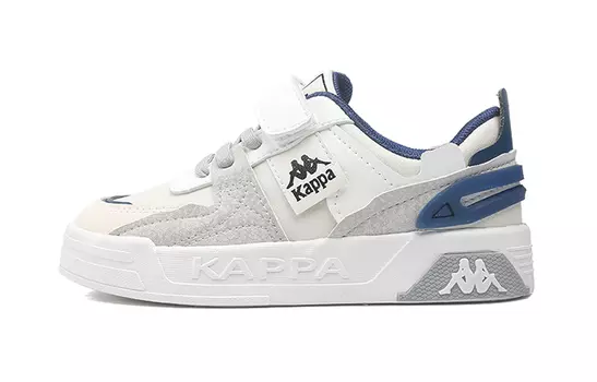 Детские кроссовки для скейтбординга Kids Low-top бежевые/белые/синие Kappa Kids, бежевый/белый/синий