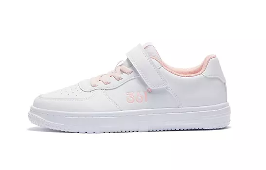 Детские кроссовки для скейтбординга Kids Low-top White/Pink 361°Kids, розовый