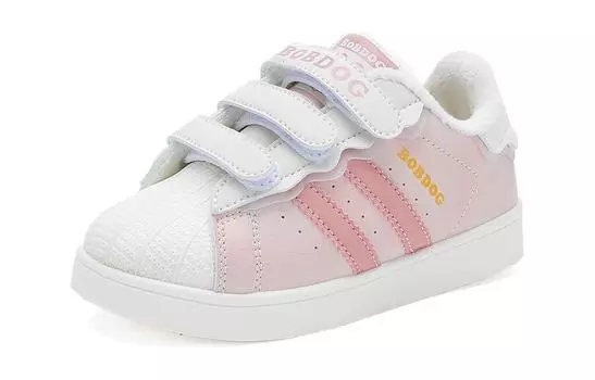 Детские кроссовки для скейтбординга Kids Low-top Milky White/Tender Powder Bobdog, белый