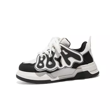 Детские кроссовки для скейтбординга Kids Low-top White Babaya, белый/черный