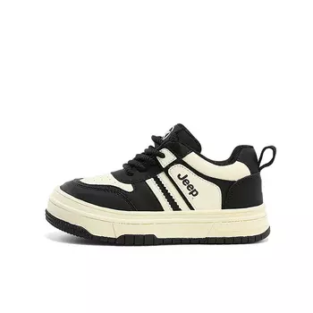Детские кроссовки для скейтбординга Kids Low-top бежевые Jeep, черный