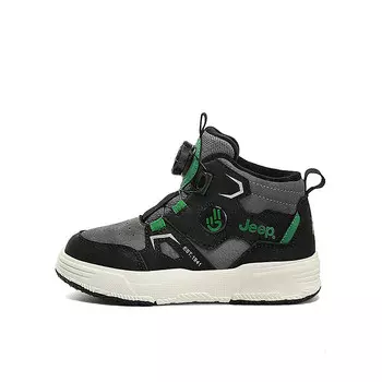 Детские кроссовки для скейтбординга Kids Mid-top Black/Green Jeep, черный/зеленый