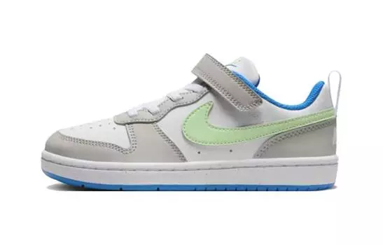 Детские кроссовки для скейтбординга Nike Court Borough Low PS PS, White/Gray/Green
