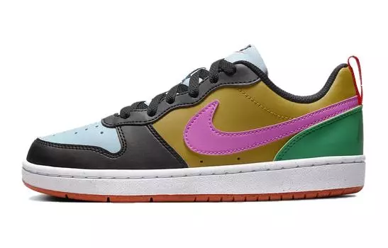 Детские кроссовки для скейтбординга Nike Court Borough GS, Core Black/Acid Orange/Lucid Pink