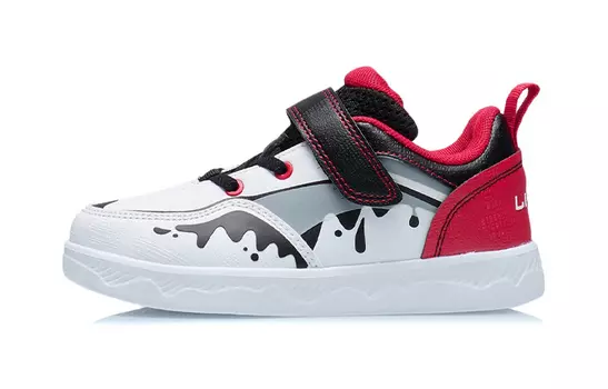 Детские кроссовки для скейтбординга PS Low-top Стандартные белые / Стандартные черные / Карамельно-красные Lining Young