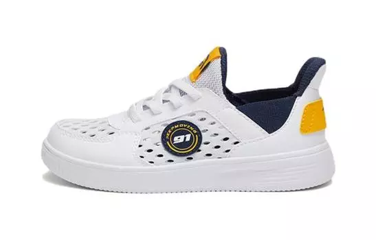 Детские кроссовки для скейтбординга PS Low-top белые/желтые Anta Kids