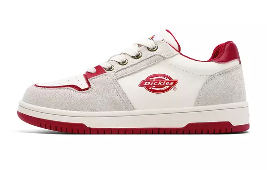 Детские кроссовки для скейтбординга PS Low-top белые/красные Dickies, белый/красный