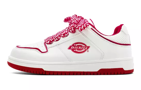 Детские кроссовки для скейтбординга PS Low-top белые/красные Dickies, белый/красный