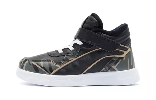 Детские кроссовки для скейтбординга PS Mid-top, черные/черепахово-зеленые, камуфляжные Lining Young