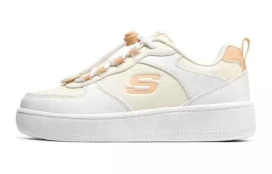 Детские кроссовки для скейтбординга Sport Court 92 GS Low-top белые/желтые Skechers