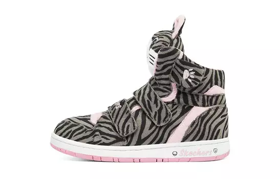 Детские кроссовки для скейтбординга Sugarcanes GS Mid-top серые/черные Skechers